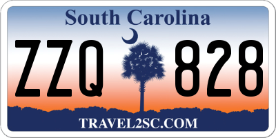 SC license plate ZZQ828
