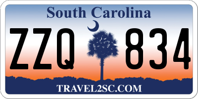 SC license plate ZZQ834