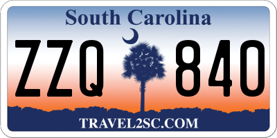 SC license plate ZZQ840