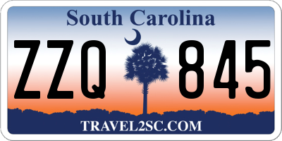 SC license plate ZZQ845