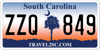 SC license plate ZZQ849