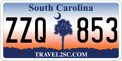 SC license plate ZZQ853