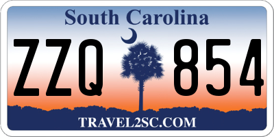 SC license plate ZZQ854