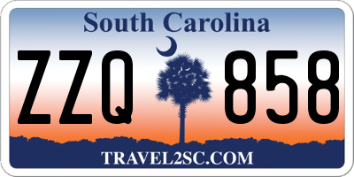 SC license plate ZZQ858