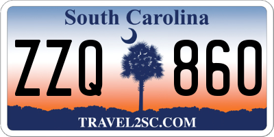 SC license plate ZZQ860