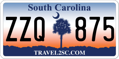 SC license plate ZZQ875