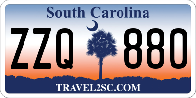 SC license plate ZZQ880