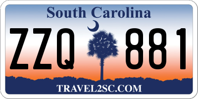 SC license plate ZZQ881