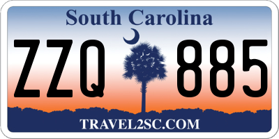 SC license plate ZZQ885