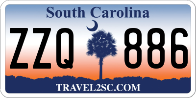 SC license plate ZZQ886