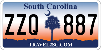 SC license plate ZZQ887