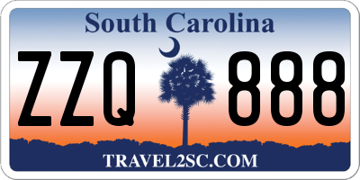 SC license plate ZZQ888