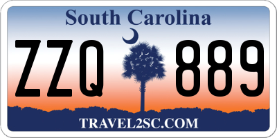 SC license plate ZZQ889