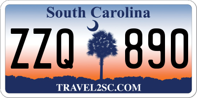 SC license plate ZZQ890