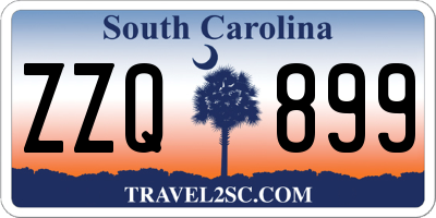 SC license plate ZZQ899