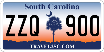 SC license plate ZZQ900