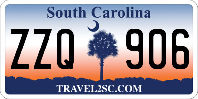 SC license plate ZZQ906