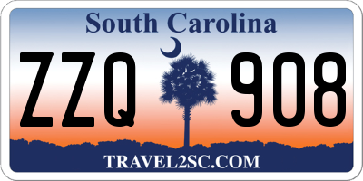 SC license plate ZZQ908