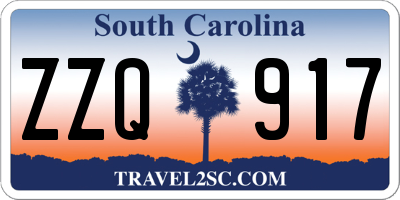 SC license plate ZZQ917