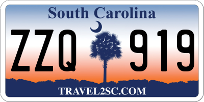 SC license plate ZZQ919