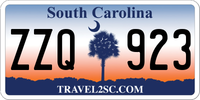 SC license plate ZZQ923