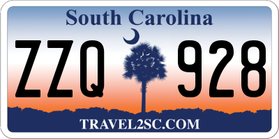 SC license plate ZZQ928