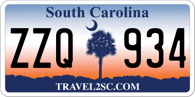 SC license plate ZZQ934