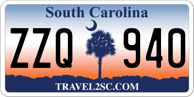 SC license plate ZZQ940