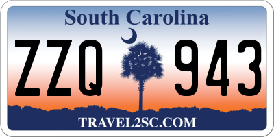 SC license plate ZZQ943