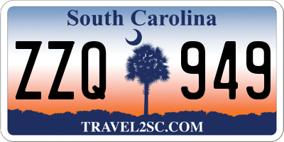 SC license plate ZZQ949