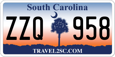 SC license plate ZZQ958