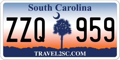 SC license plate ZZQ959