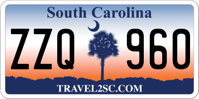 SC license plate ZZQ960