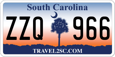 SC license plate ZZQ966