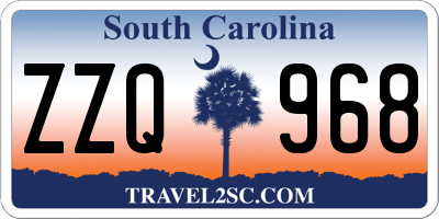 SC license plate ZZQ968
