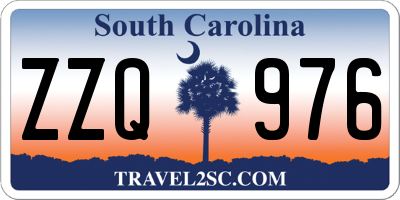 SC license plate ZZQ976