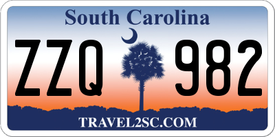 SC license plate ZZQ982