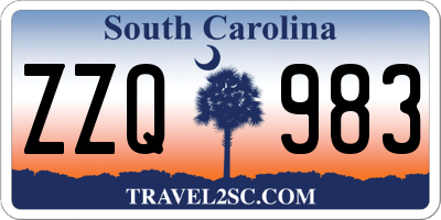 SC license plate ZZQ983