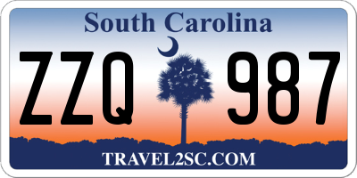 SC license plate ZZQ987
