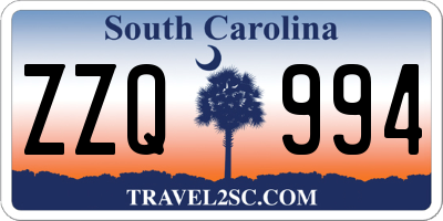SC license plate ZZQ994