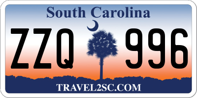 SC license plate ZZQ996