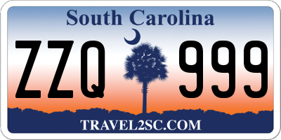 SC license plate ZZQ999