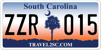 SC license plate ZZR015