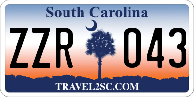 SC license plate ZZR043