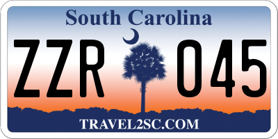 SC license plate ZZR045