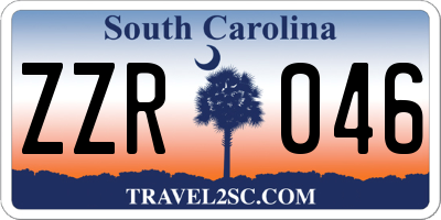SC license plate ZZR046
