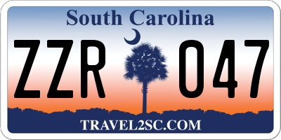 SC license plate ZZR047