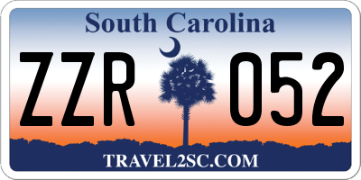 SC license plate ZZR052