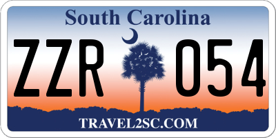 SC license plate ZZR054