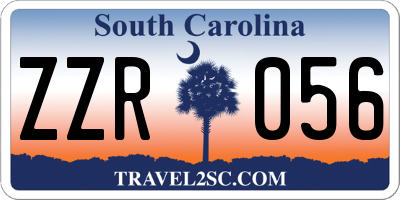 SC license plate ZZR056